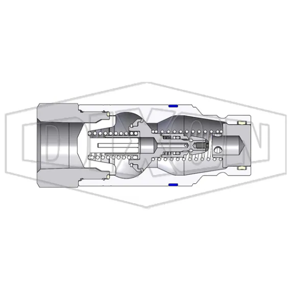 HTE-Series Correct Connect® Under Pressure Flush Face Female Plug CAD 
