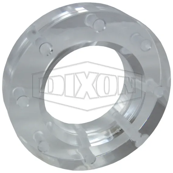 TTMA Flanged Acrylic Sight Flow Indicator - Optically Enhanced Sight Glass