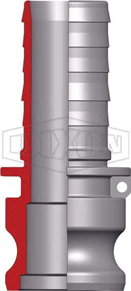 Dixon Cam & Groove Type E Adapter x Hose Shank type e cutaway