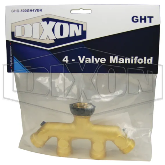garden hose display GHT 4-Valve Manifold