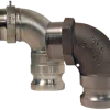 cam and groove type F 90deg elbow adapter x male thread