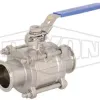 BV2GG-Series Non-Encapsulated 2-Way, 3-Piece Ball Valve